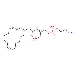 ChemSpider 2D Image | (2R)-1-{[(2-Aminoethoxy)(hydroxy)phosphoryl]oxy}-3-hydroxy-2-propanyl (6Z,9Z,12Z)-6,9,12-octadecatrienoate | C23H42NO7P