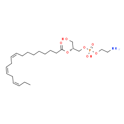 ChemSpider 2D Image | (2R)-1-{[(2-Aminoethoxy)(hydroxy)phosphoryl]oxy}-3-hydroxy-2-propanyl (9Z,12Z,15Z)-9,12,15-octadecatrienoate | C23H42NO7P