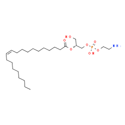 ChemSpider 2D Image | (2R)-1-{[(2-Aminoethoxy)(hydroxy)phosphoryl]oxy}-3-hydroxy-2-propanyl (11Z)-11-icosenoate | C25H50NO7P