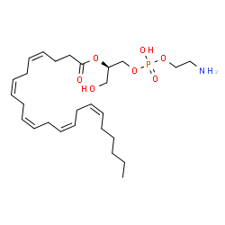 ChemSpider 2D Image | (2R)-1-{[(2-Aminoethoxy)(hydroxy)phosphoryl]oxy}-3-hydroxy-2-propanyl (4Z,7Z,10Z,13Z,16Z)-4,7,10,13,16-docosapentaenoate | C27H46NO7P