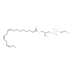 ChemSpider 2D Image | (2R)-3-{[(2-Aminoethoxy)(hydroxy)phosphoryl]oxy}-2-hydroxypropyl (9Z,12Z,15Z)-9,12,15-octadecatrienoate | C23H42NO7P