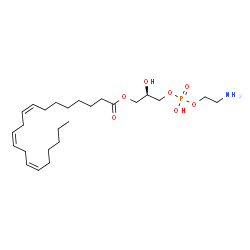 ChemSpider 2D Image | (2R)-3-{[(2-Aminoethoxy)(hydroxy)phosphoryl]oxy}-2-hydroxypropyl (8Z,11Z,14Z)-8,11,14-icosatrienoate | C25H46NO7P