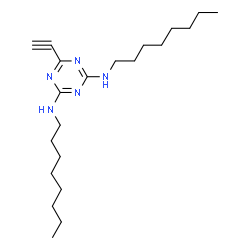 ChemSpider 2D Image | 2,4-dioctylamino-6-ethynyl-1,3,5-triazine | C21H37N5