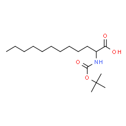 ChemSpider 2D Image | 2-(tert-butyloxycarbonyl)amino-d,l-dodecanoic acid | C17H33NO4