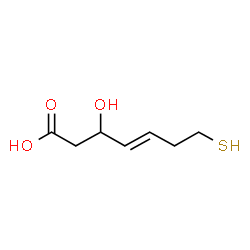 ChemSpider 2D Image | 3-hydroxy-7-mercaptohept-4-enoic acid | C7H12O3S