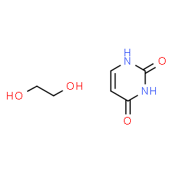 ChemSpider 2D Image | 2,4(1H,3H)-Pyrimidinedione - 1,2-ethanediol (1:1) | C6H10N2O4