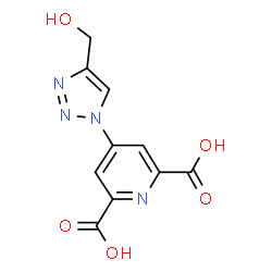 ChemSpider 2D Image | 4-(4-(Hydroxymethyl)-1h-1,2,3-Triazol-1-Yl)pyridine-2,6-Dicarboxylic Acid | C10H8N4O5