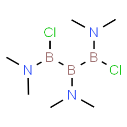 ChemSpider 2D Image | 1,3-dichloro-1,2,3-tris(dimethylamino)triborane | C6H18B3Cl2N3
