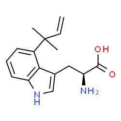 ChemSpider 2D Image | 4-dimethylallyl-l-tryptophan | C16H20N2O2