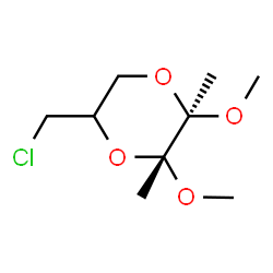 ChemSpider 2D Image | (2R,3R)-5-(Chloromethyl)-2,3-dimethoxy-2,3-dimethyl-1,4-dioxane | C9H17ClO4