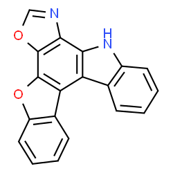 ChemSpider 2D Image | benzofuro[2,3-c]oxazolo[4,5-a]carbazole | C19H10N2O2