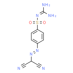 ChemSpider 2D Image | N-(Diaminomethylene)-4-[(E)-(dicyanomethyl)diazenyl]benzenesulfonamide | C10H9N7O2S