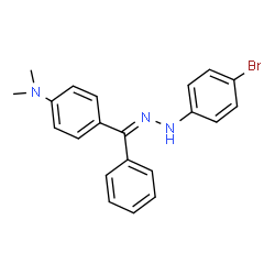 ChemSpider 2D Image | 4-[(E)-[(4-Bromophenyl)hydrazono](phenyl)methyl]-N,N-dimethylaniline | C21H20BrN3