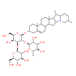ChemSpider 2D Image | Solanid-5-en-3-yl 6-deoxy-alpha-L-mannopyranosyl-(1->2)-[beta-D-glucopyranosyl-(1->3)]-beta-D-galactopyranoside | C45H73NO15