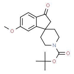 ChemSpider 2D Image | tert-Butyl 6-methoxy-3-oxo-2,3-dihydrospiro[indene-1,4'-piperidine]-1'-carboxylate | C19H25NO4