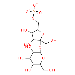ChemSpider 2D Image | 6-O-Phosphonatohex-2-ulofuranosyl hexopyranoside | C12H21O14P