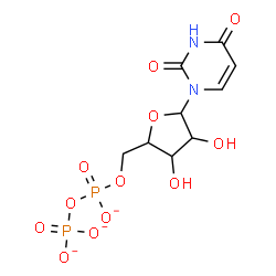 ChemSpider 2D Image | 1-{5-O-[(Phosphonatooxy)phosphinato]pentofuranosyl}-2,4(1H,3H)-pyrimidinedione | C9H11N2O12P2