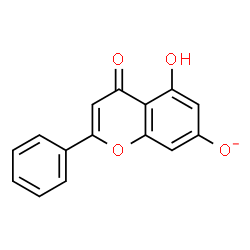 ChemSpider 2D Image | 5-Hydroxy-4-oxo-2-phenyl-4H-chromen-7-olate | C15H9O4