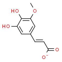 ChemSpider 2D Image | (2E)-3-(3,4-Dihydroxy-5-methoxyphenyl)acrylate | C10H9O5