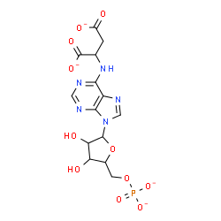 ChemSpider 2D Image | N-(1,2-Dicarboxylatoethyl)-9-(5-O-phosphonatopentofuranosyl)-9H-purin-6-amine | C14H14N5O11P