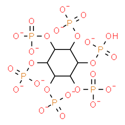 ChemSpider 2D Image | 6-[(Hydroxyphosphinato)oxy]-1,2,3,4,5-cyclohexanepentayl pentakis(phosphate) | C6H7O24P6