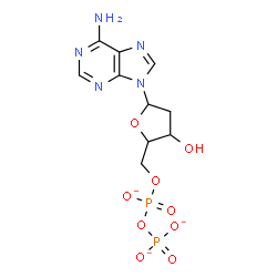 ChemSpider 2D Image | 9-{2-Deoxy-5-O-[(phosphonatooxy)phosphinato]pentofuranosyl}-9H-purin-6-amine | C10H12N5O9P2