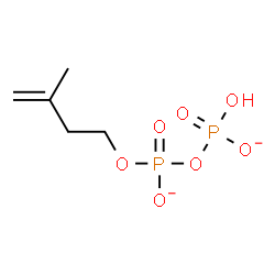 ChemSpider 2D Image | Diphosphoric acid, mono(3-methyl-3-buten-1-yl) ester, ion(2-) | C5H10O7P2