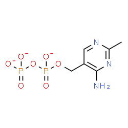 ChemSpider 2D Image | [(4-amino-2-methyl-pyrimidin-5-yl)methoxy-oxido-phosphoryl] phosphate | C6H8N3O7P2
