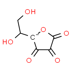 ChemSpider 2D Image | 2-(1,2-Dihydroxyethyl)-3,4,5-trioxotetrahydrofuran-2-ide | C6H5O6