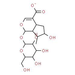 ChemSpider 2D Image | 1-(Hexopyranosyloxy)-6-hydroxy-7-methyl-1,4a,5,6,7,7a-hexahydrocyclopenta[c]pyran-4-carboxylate | C16H23O10