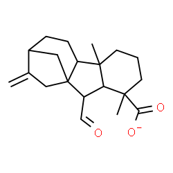 ChemSpider 2D Image | 10-Formyl-1,4a-dimethyl-8-methylenegibbane-1-carboxylate | C20H27O3