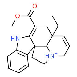 ChemSpider 2D Image | 3-(Methoxycarbonyl)-2,3,6,7-tetradehydroaspidospermidin-9-ium | C21H25N2O2