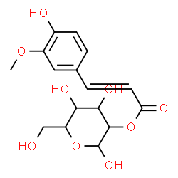 ChemSpider 2D Image | 2-O-[(2E)-3-(4-Hydroxy-3-methoxyphenyl)-2-propenoyl]hexopyranose | C16H20O9