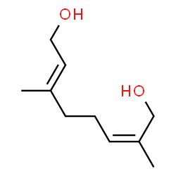 ChemSpider 2D Image | (2Z,6E)-2,6-Dimethyl-2,6-octadiene-1,8-diol | C10H18O2