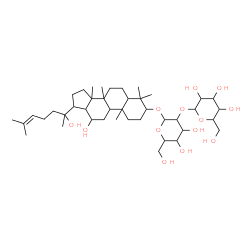 ChemSpider 2D Image | 12,20-Dihydroxydammar-24-en-3-yl 2-O-hexopyranosylhexopyranoside | C42H72O13