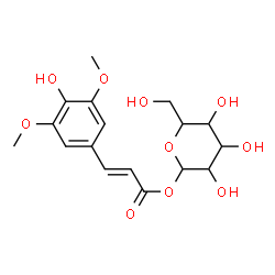 ChemSpider 2D Image | 1-O-[(2E)-3-(4-Hydroxy-3,5-dimethoxyphenyl)-2-propenoyl]hexopyranose | C17H22O10