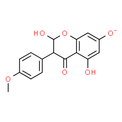 ChemSpider 2D Image | 2,5-Dihydroxy-3-(4-methoxyphenyl)-4-oxo-7-chromanolate | C16H13O6