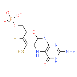 ChemSpider 2D Image | (2-Amino-4-oxo-6-sulfanyl-7-sulfido-1,5,5a,8,9a,10-hexahydro-4H-pyrano[3,2-g]pteridin-8-yl)methyl phosphate | C10H11N5O6PS2