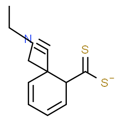 ChemSpider 2D Image | 6-Butyl-6-cyano-2,4-cyclohexadiene-1-carbodithioate | C12H14NS2