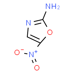 ChemSpider 2D Image | 5-Nitro-1,3-oxazol-2-amine | C3H3N3O3