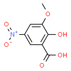 ChemSpider 2D Image | 2-Hydroxy-3-methoxy-5-nitrobenzoic acid | C8H7NO6
