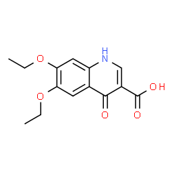 ChemSpider 2D Image | 6,7-Diethoxy-4-hydroxy-3-quinolinecarboxylic acid | C14H15NO5