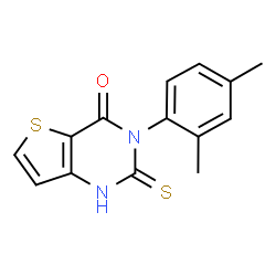 ChemSpider 2D Image | 3-(2,4-Dimethylphenyl)-2,3-dihydro-2-thioxothieno[3,2-d]pyrimidin-4(1H)-one | C14H12N2OS2