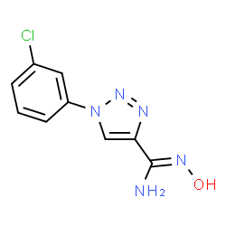 ChemSpider 2D Image | 1-(3-Chlorophenyl)-N-hydroxy-1H-1,2,3-triazole-4-carboximidamide | C9H8ClN5O