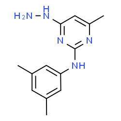 ChemSpider 2D Image | N-(3,5-Dimethylphenyl)-4-hydrazino-6-methyl-2-pyrimidinamine | C13H17N5