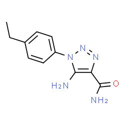 ChemSpider 2D Image | 5-Amino-1-(4-ethylphenyl)-1H-1,2,3-triazole-4-carboxamide | C11H13N5O