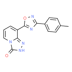 ChemSpider 2D Image | 8-[3-(4-Methylphenyl)-1,2,4-oxadiazol-5-yl][1,2,4]triazolo[4,3-a]pyridin-3(2H)-one | C15H11N5O2