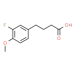 ChemSpider 2D Image | 4-(3-Fluoro-4-methoxyphenyl)butanoic acid | C11H13FO3