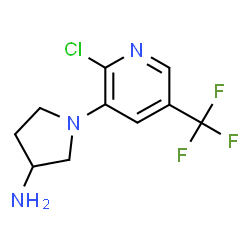 ChemSpider 2D Image | 1-[2-Chloro-5-(trifluoromethyl)-3-pyridinyl]-3-pyrrolidinamine | C10H11ClF3N3