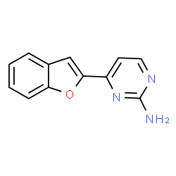 ChemSpider 2D Image | 4-(1-Benzofuran-2-yl)-2-pyrimidinamine | C12H9N3O